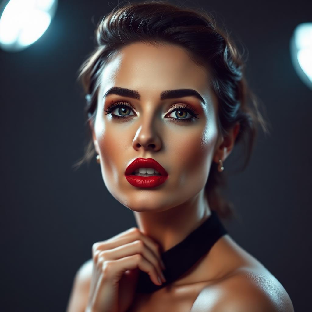 High-fashion editorial beauty portrait, magazine cover grade